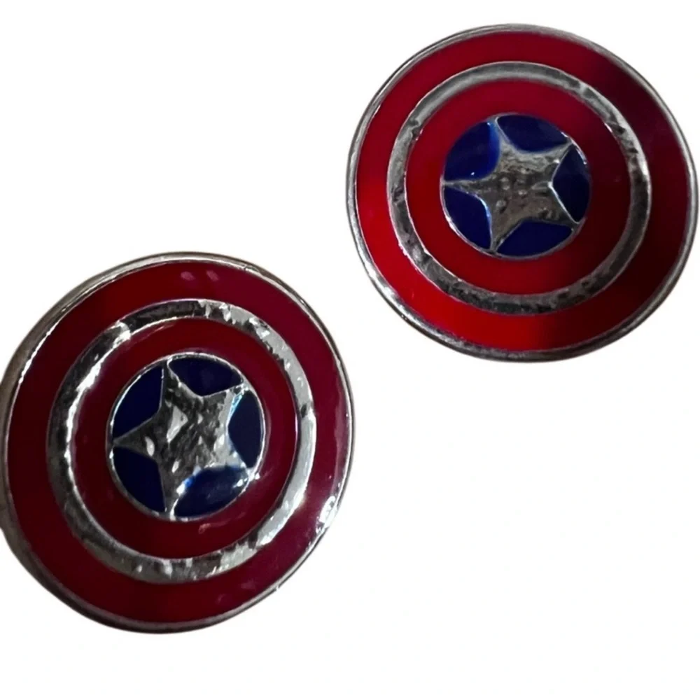 Marvel Captain America Shield Avon & Hickok Cufflinks set bundled